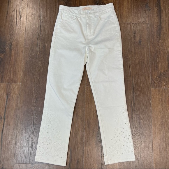 Tory Burch Keira Straight-Leg White Rinse Wash Jeans SZ 26/2 - Picture 5 of 13